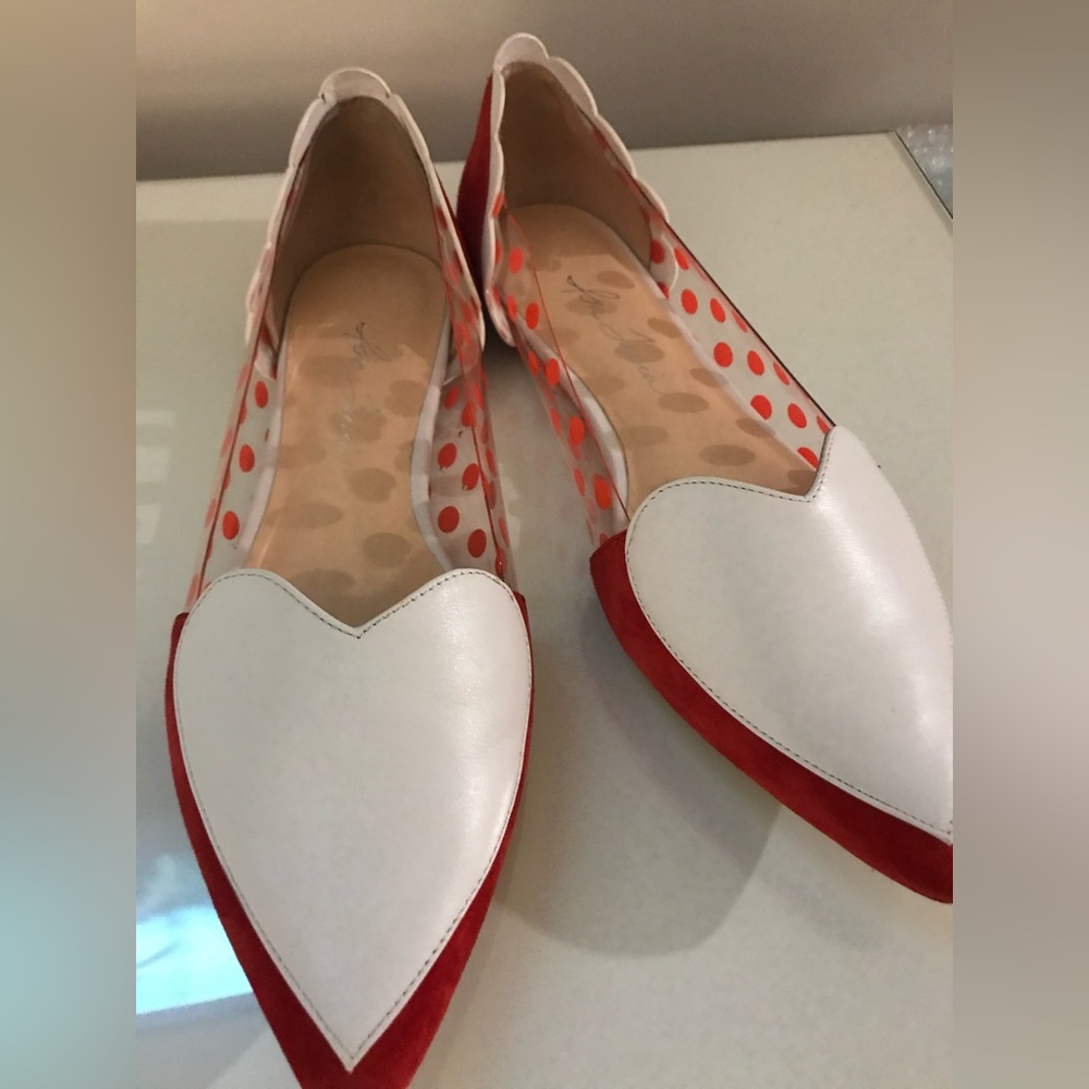 New Isa Tapia Fashionon white leatherr Flats , loafers , 8,5M